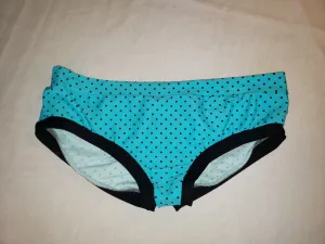 Booty Short- Blue and Black Dot