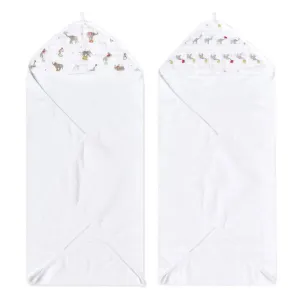 Essentials Cotton Muslin Hooded Towels 2 Pack