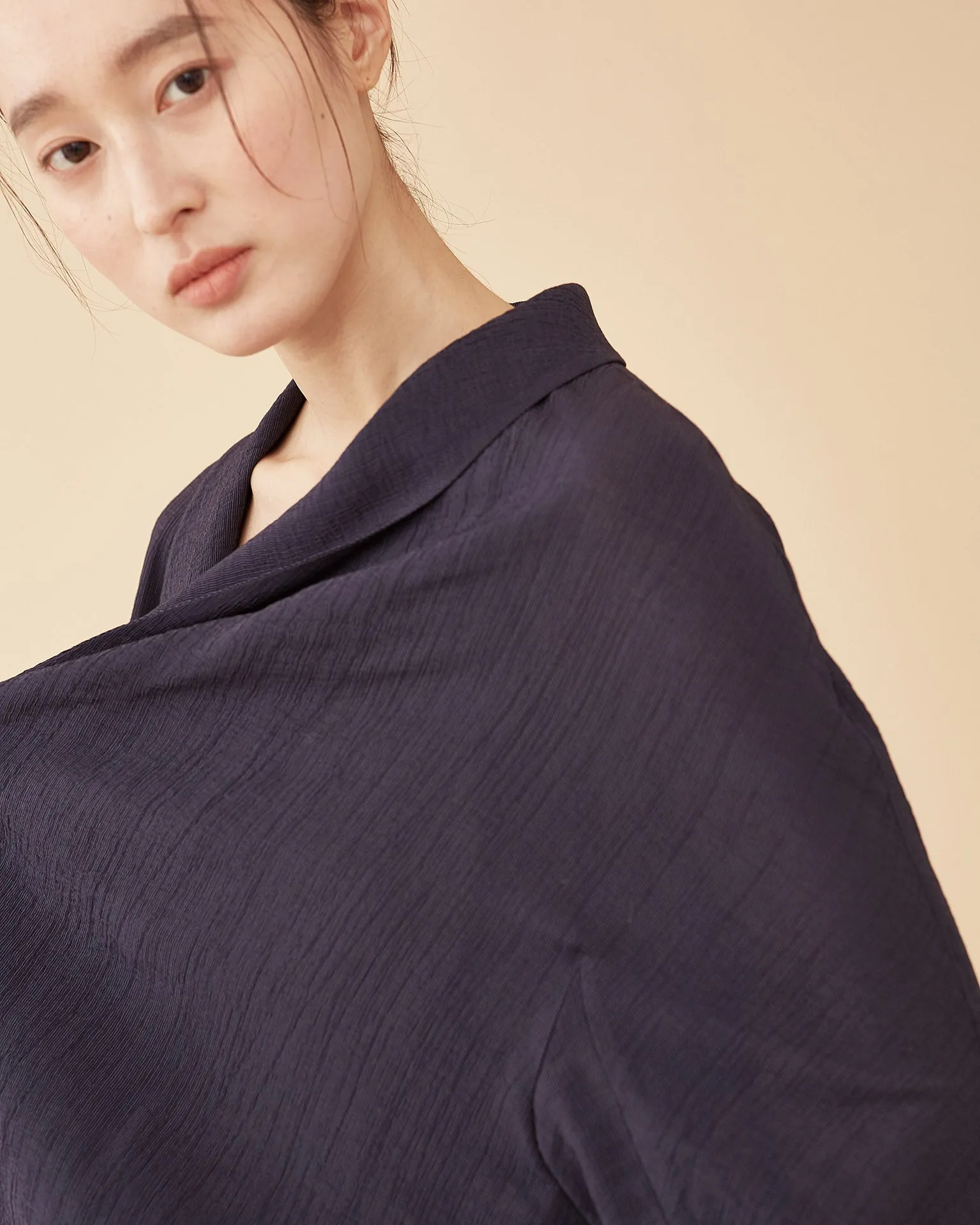 George Shawl Collar Robe / Navy