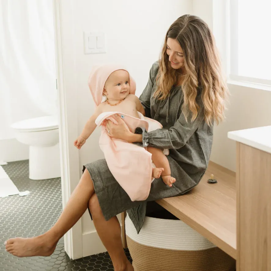 Infant Hooded Towel (Rose Petal)