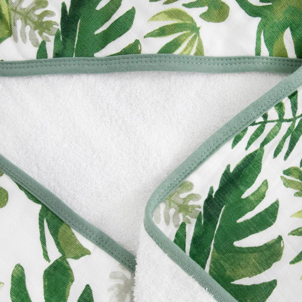 Infant Hooded Towel (Tropical Leaf)