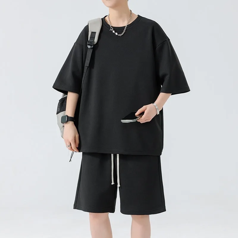 Men's Round Neck Quick-drying Breathable Loose Leisure Suit