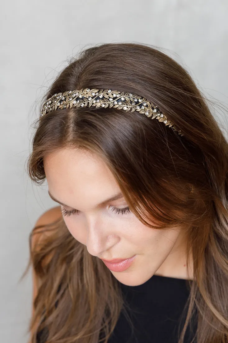 METALLIC LEAF HAIRBAND