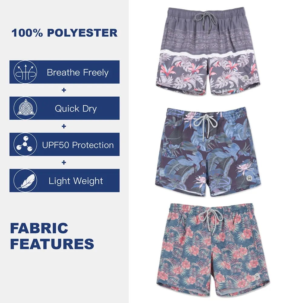 Quick-drying striped Swim Trunks