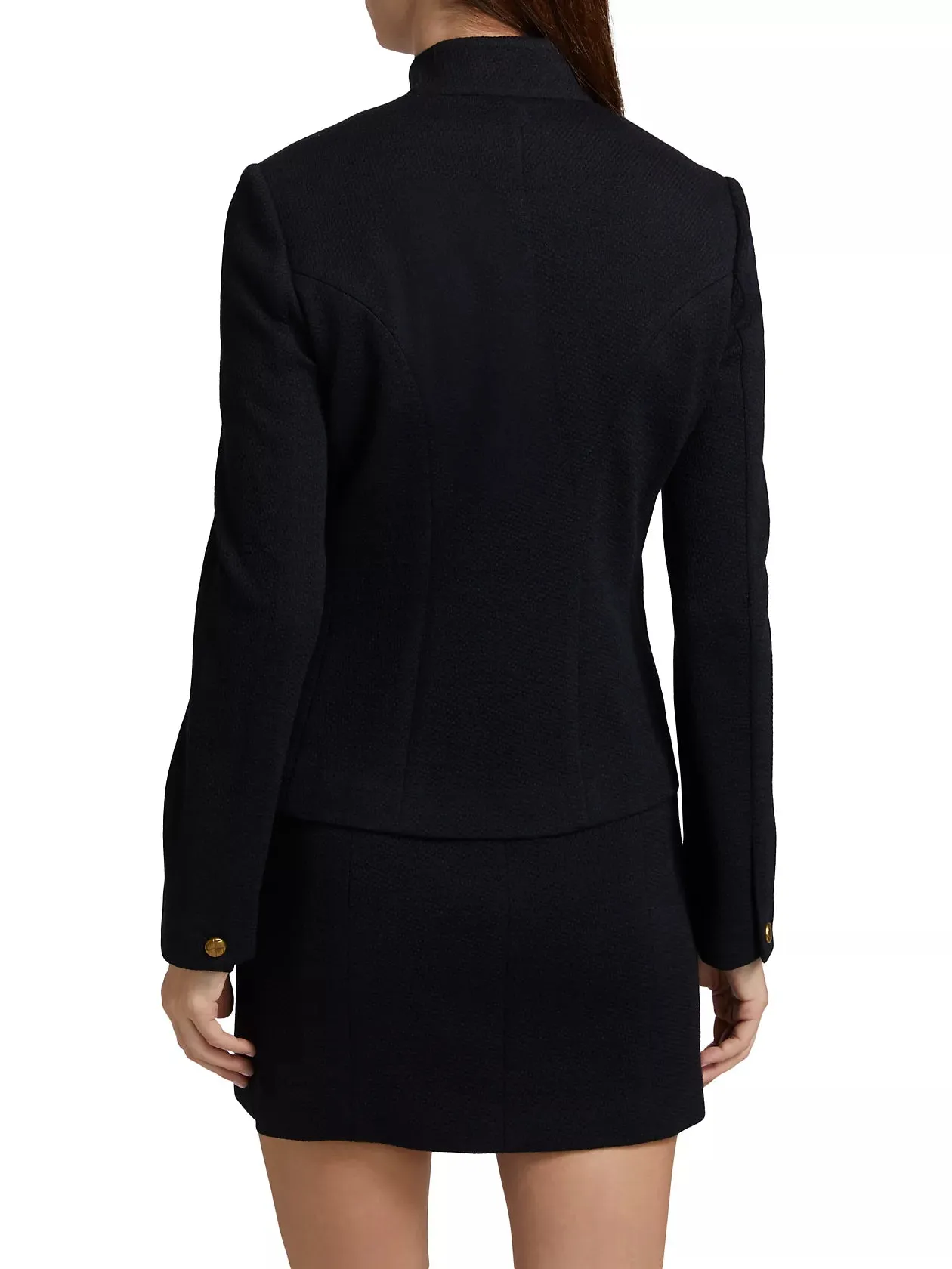 Rag & Bone Slade Cropped Textured Blazer - Navy
