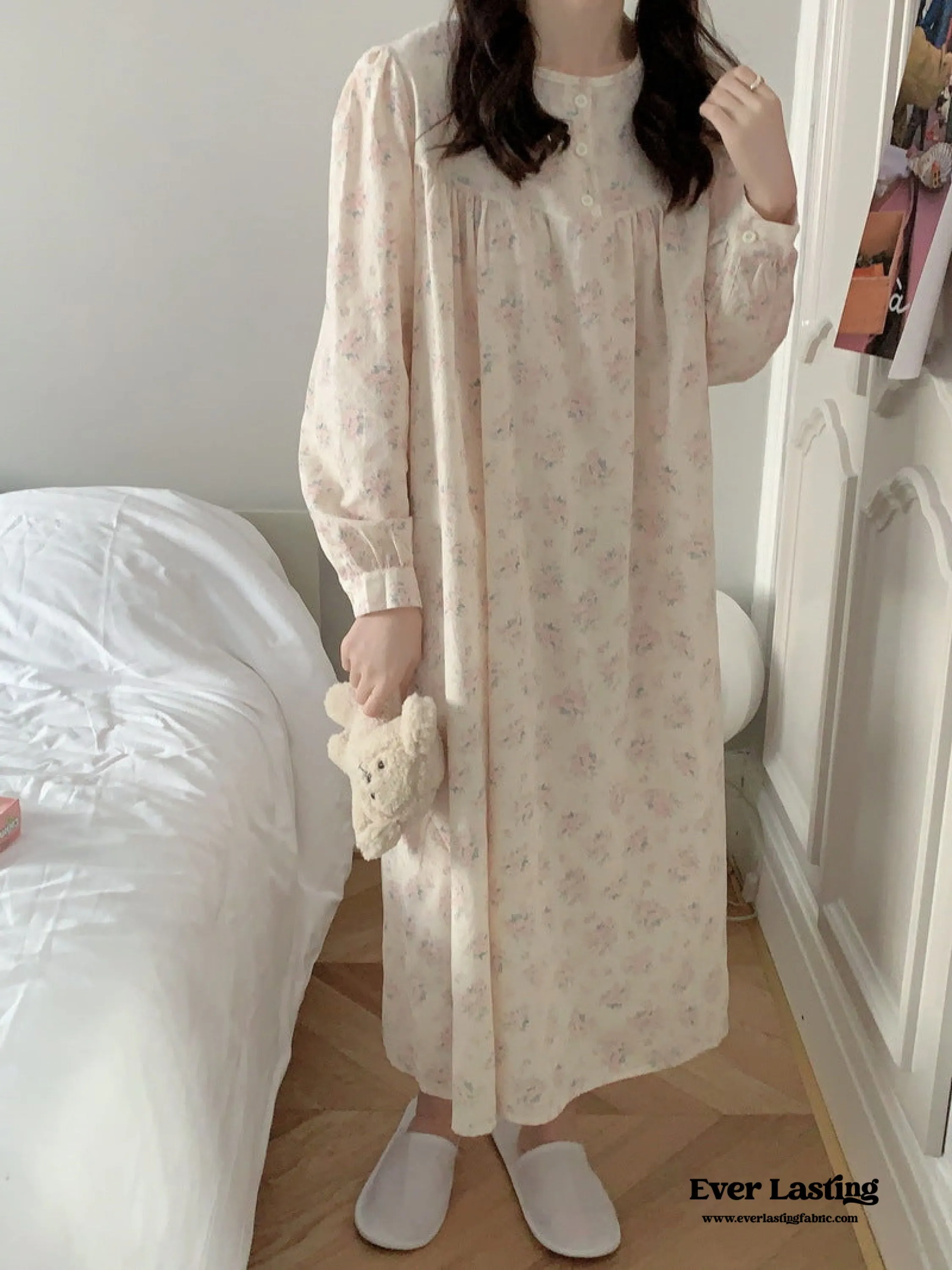 Soft Floral Pink Pajama Pants Set