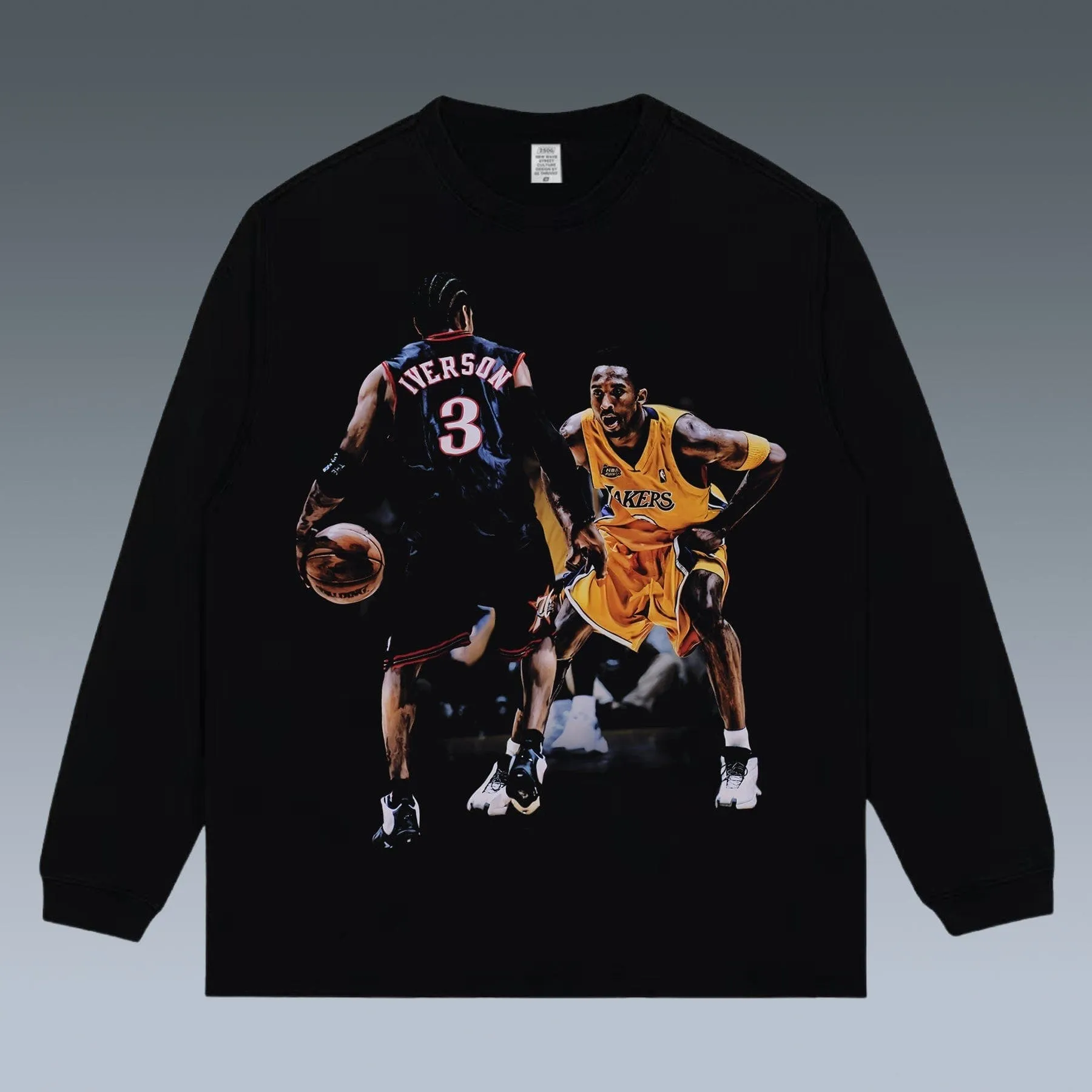 VINTAGE LONG SLEEVE TEE |  ALLEN IVERSON VS KOBE