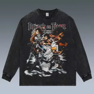 VINTAGE LONG SLEEVE TEE | ATTACK ON TITAN