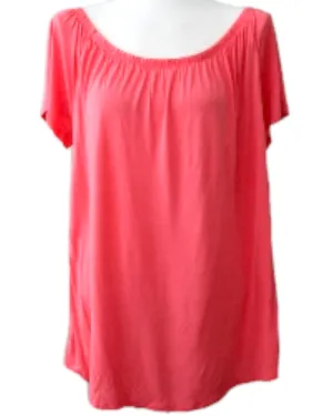 Warm Spring Coral Tropics Top