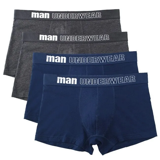West Louis Men Cotton Soft Boxers Underwear 4Pcs