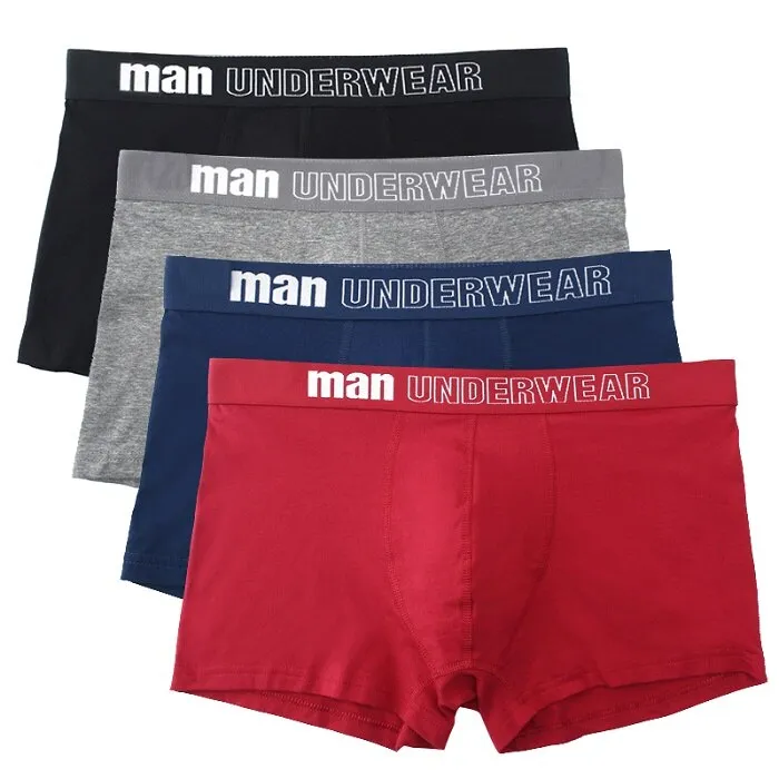 West Louis Men Cotton Soft Boxers Underwear 4Pcs