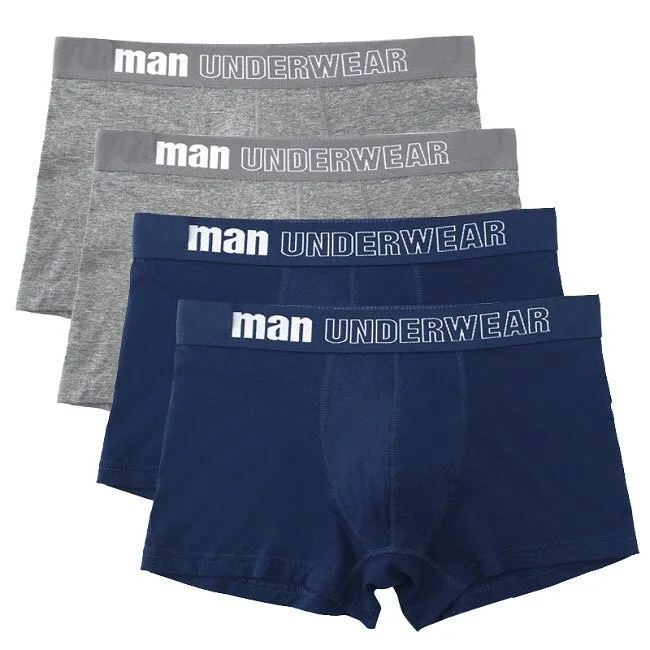 West Louis Men Cotton Soft Boxers Underwear 4Pcs