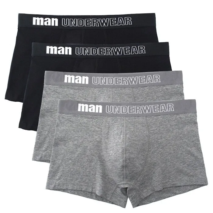West Louis Men Cotton Soft Boxers Underwear 4Pcs