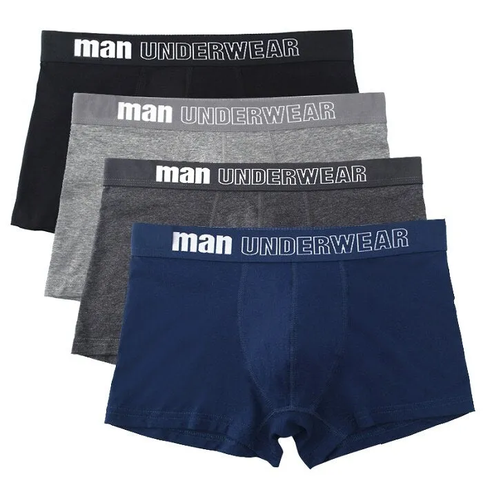 West Louis Men Cotton Soft Boxers Underwear 4Pcs