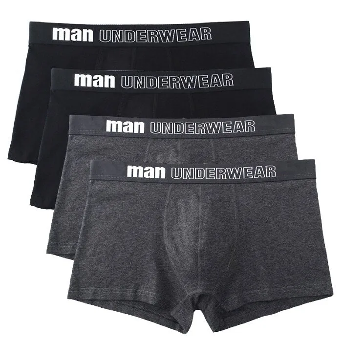 West Louis Men Cotton Soft Boxers Underwear 4Pcs