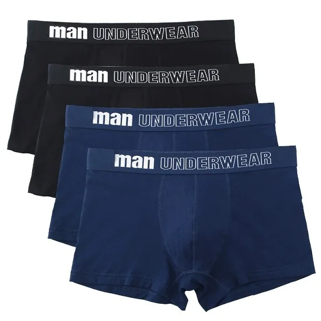 West Louis Men Cotton Soft Boxers Underwear 4Pcs